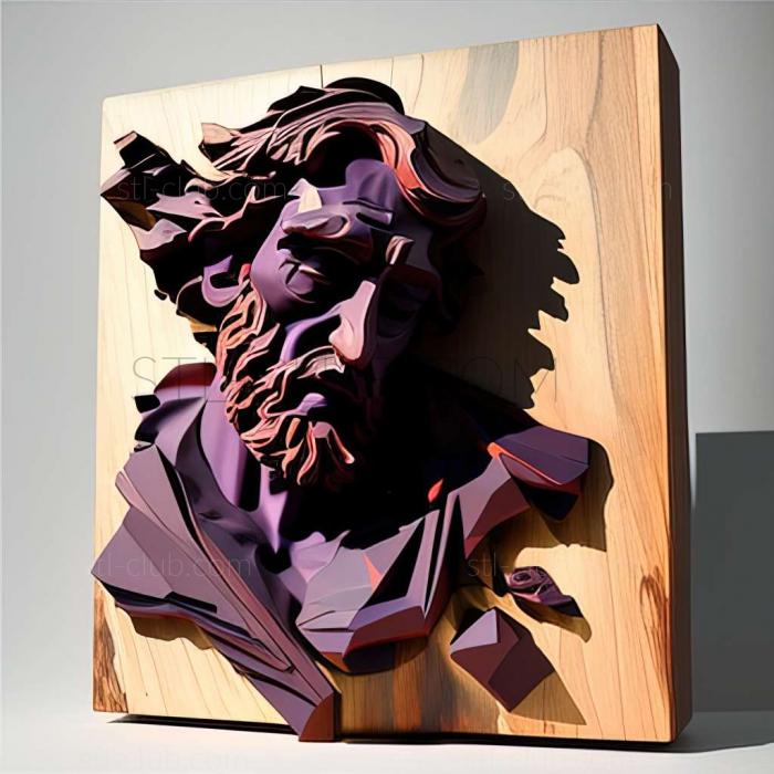 3D мадэль Джулиан Шнабель, американский художник. (STL)